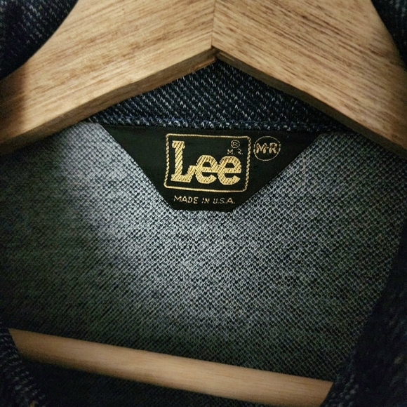 Vintage x 70s “made in USA” Lee Denim Knit Pearl Button Snap Shirt - Picture 6 of 8